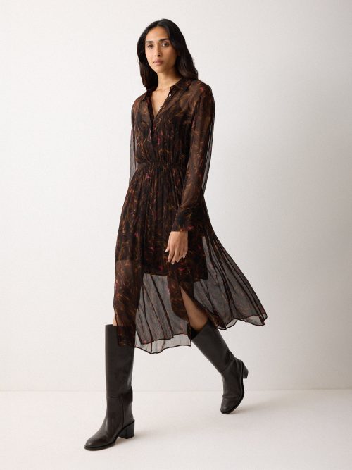 J47558_BR000_1_44600882-af92-4e22-95b9-8dadab576dad.jpg Wild Feather Shirt Dress | Brown