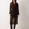 Wild Feather Shirt Dress | Brown