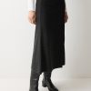 Overlap Seam Detail Skirt | Charcoal