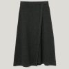 Overlap Seam Detail Skirt | Charcoal