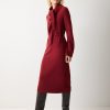 Triangular Scarf Knit Dress | Red