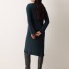 Wool Blend Collar Dress | Green