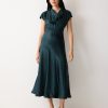 Textured Cowl Neck Dress | Green
