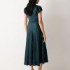 Textured Cowl Neck Dress | Green