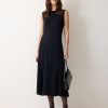 Embellished Knitted Dress | Navy