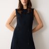 Embellished Knitted Dress | Navy