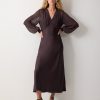 Long Sleeve Bias Dress | Purple